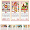 Cane Like Paper Wall Scroll Calendar for Restaurant